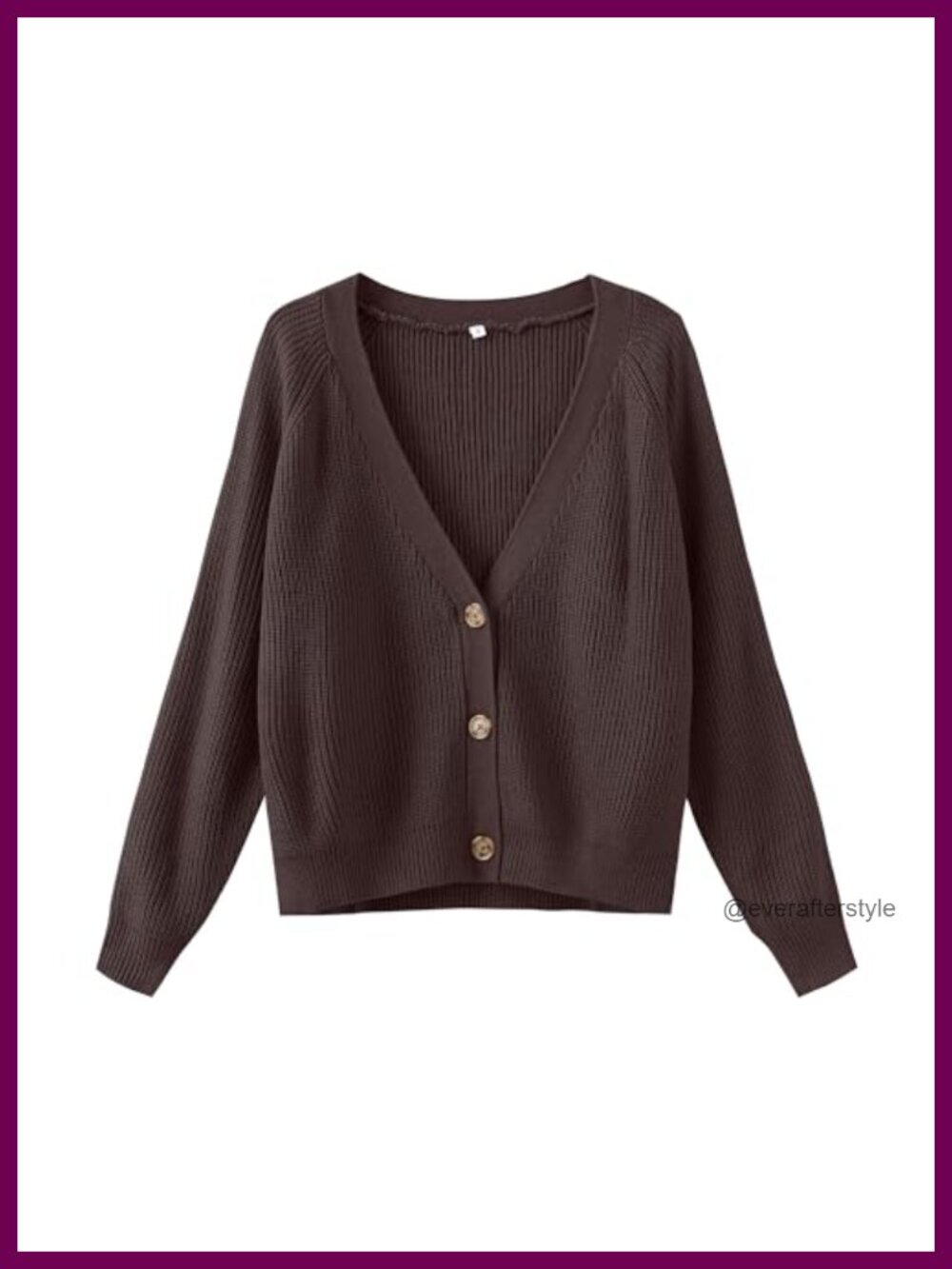 Cropped Lightweight Cardigan Sweater Long Sleeve V-Neck Button Down Knit